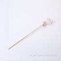 Wool Flower Wooden Stick Cat Toy Playing Wand